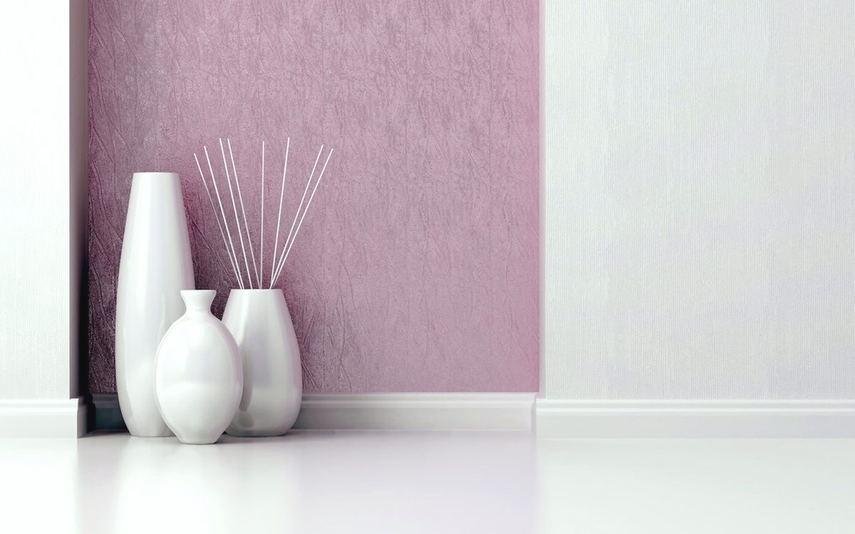 A cleared, styled shelf in an empty home